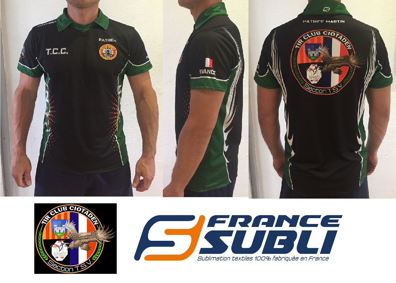 Polos tir compétition sublimation